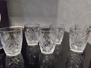 xurusdal qablar: Rümkalar, rəng - Ağ, Xrustal, 12 ədədli dəst — 1