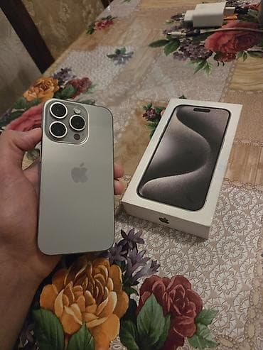 IPhone 15 Pro, 128 GB, Natural Titanium, Face ID lalafo.az -da IPhone 15 Pro, 128 GB, Natural Titanium, Face ID