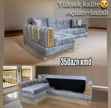 qadın xoşbəxtliyi: Künc divan, Yeni, Açılan, Bazalı, Parça, Şəhərdaxili pulsuz çatdırılma — 1