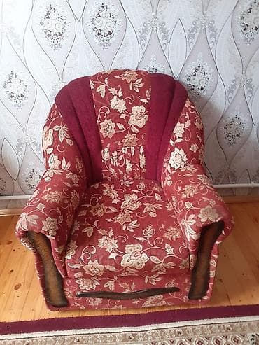 divan kreslo üzlükləri: Taxta şkaf və kreslo dəsti - Şkaf: Klassik dizaynlı, təbii ağac — 2