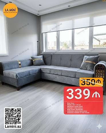 Künc divan, Açılan, Bazalı, Parça, Şəhərdaxili pulsuz çatdırılma — 1