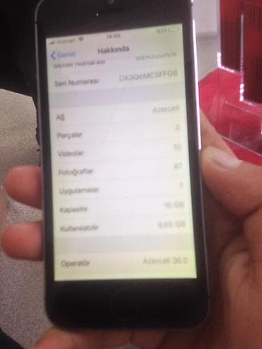 iphone 5s batarya: IPhone 5, 16 GB, Black Titanium, Barmaq izi — 5