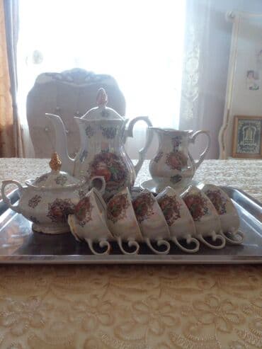 lülə: Çay dəsti, rəng - Ağ, Farfor — 2