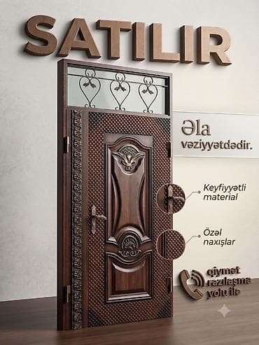 İşlənmiş Giriş qapısı 120x220 sm Petlə ilə, Ünvandan götürmə