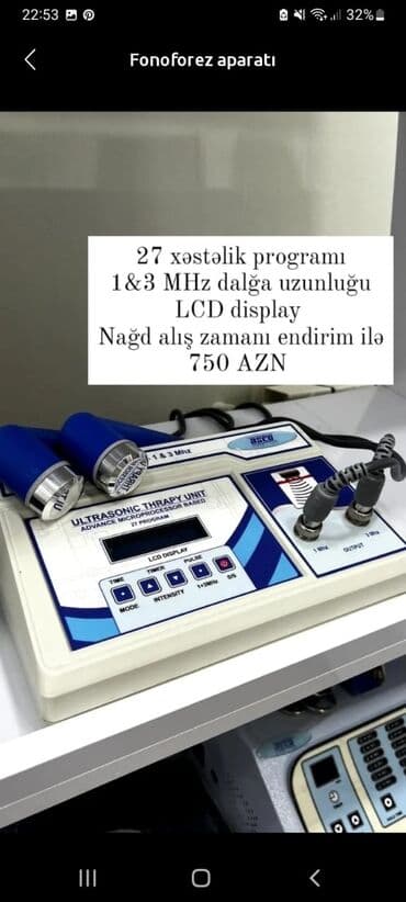 dermobraziya aparati: Ultrasəs - fonoforez aparati — 1