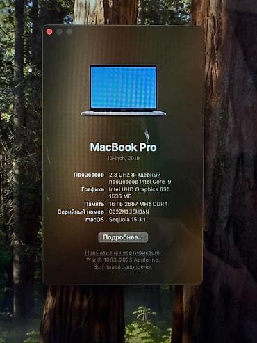 core i: İşlənmiş Apple MacBook, 16 ", Intel Core i9, 1 TB — 7