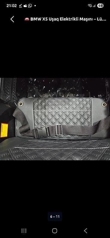 Коляски: BMW X5 Uşaq Elektrikli Maşını – qara rəng - Realistik BMW X5 dizaynı — 2