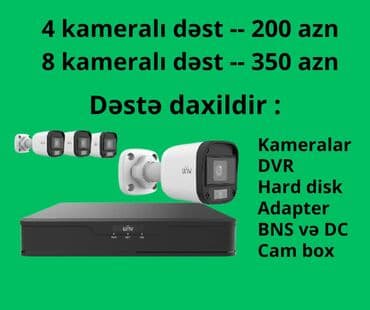 Məhsul: Təhlükəsizlik kamera dəsti Variantlar: - 4 kamerali dəst —