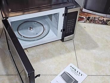 Mikrodalğalı soba Ayrıca dayanan, Mikrodalğalar ilə, rəng - Qara, Yeni — 8