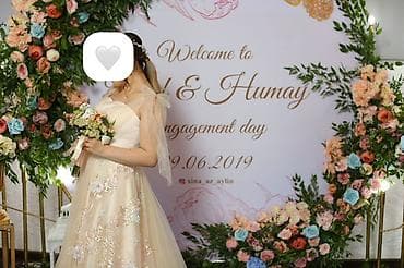 atlas kofta: Zərif ziyafət/nişan/geyimlik paltar - Rəng: şampan (açıq bej) — 3