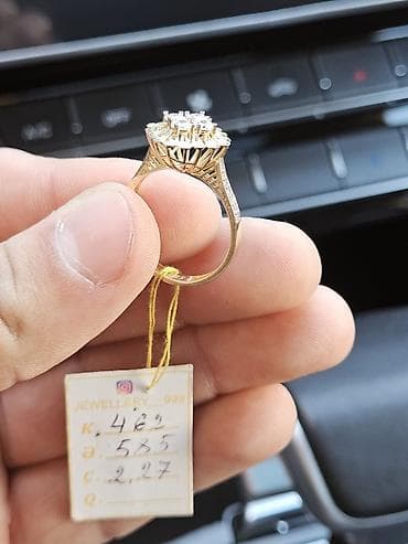 Üzük, Sarı qızıl, 585 Əyar, 2.01-2.50 Karat — 3