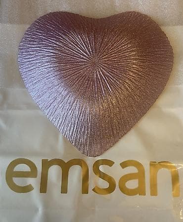 rose: EMSAN Made in Türkey — Meyvə qabı Şüşə dekorativ qab – ürək formalı — 2