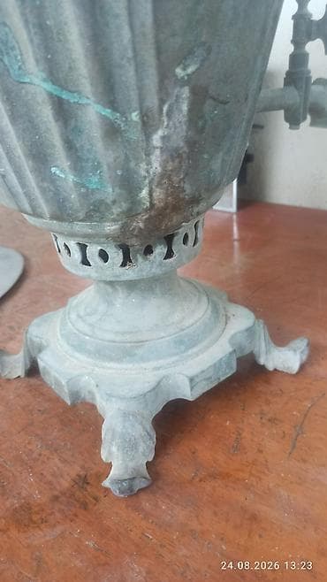Qədimi samovar təmirə ehtiyacı var - Material: tökmə metal (dözümlü — 3