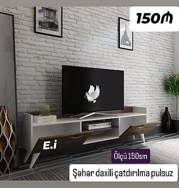 Yeni, Düz TV altlığı, Polkalı, Laminat
