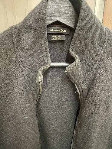 jaketler kisi ucun: Massimo Dutti kişi kardiqanı/jaketi - Rəng: tünd boz (antrasit) - — 1