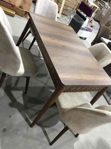 Masa və oturacaq dəstləri: Mətbəx üçün, Yeni, Açılan, Dördbucaq masa, 4 stul — 6