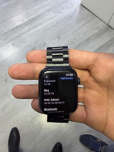 elektoron saat: İşlənmiş, Smart saat, Apple, Аnti-lost, rəng - Göy — 2