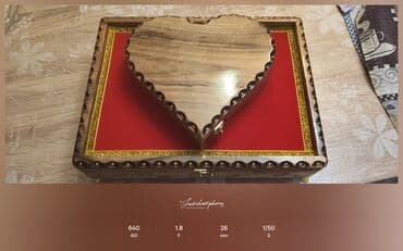 İşıqlandırma: Məhsul: Taxta zərgərlik/qutu dəsti - Material: Təbii ağacdan — 2