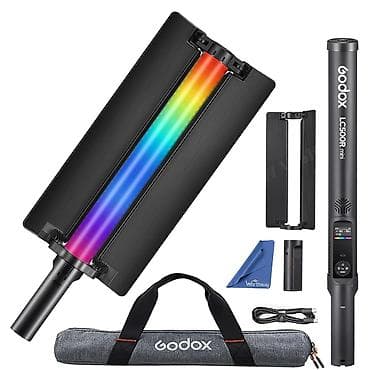 sur mikrofon: Godox LC500R mini – portativ RGB LED işıq çubuğu və ikiqat qanadlı — 3