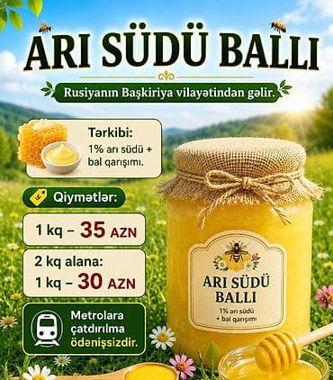 balı: Məhsul: Arı südü ballı qarışım Mənşə: Rusiyanın Başkiriya — 1