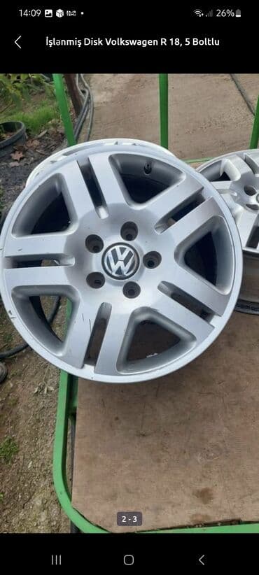 r15 disklər: İşlənmiş Disk Volkswagen R 18, 4 Boltlu — 1