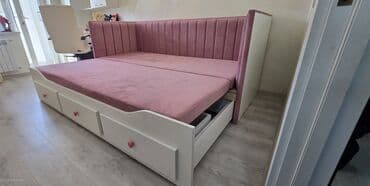 мебель в детскую комнату: Для девочки и мальчика, Новый, Кровать, С подъемным механизмом, С матрасом, С выдвижными ящиками — 4