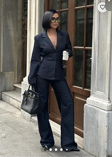 Qadin ucun kostyum desti bir defe geyinilib,yenidir,belinde iple — 2