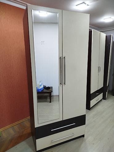 mebel skaf: İşlənmiş, 1 qapı, Siyirməli, Qəhvəyi, Digər material, Açılan, Düz dolab — 5