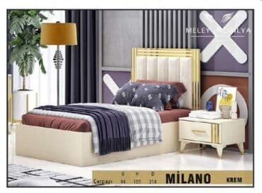 akril mdf: Yeni, Təknəfərlik çarpayı, Matras ilə, Siyirməsiz, Türkiyə — 1