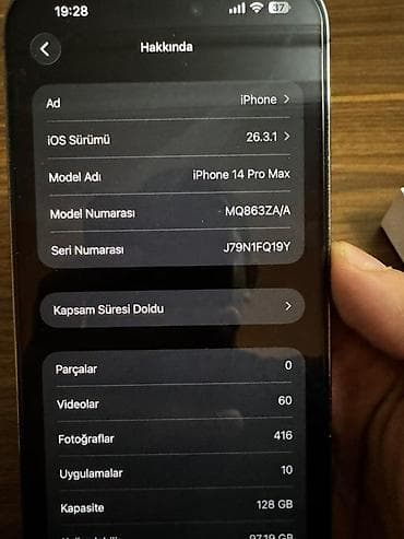 appl: IPhone 14 Pro Max, 128 GB, Deep Purple, Barmaq izi, Face ID, Sənədlərlə — 9