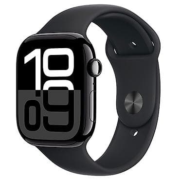 Apple Watch (qara rəng, silikon kəmər) - Böyük, kənarlara qədər
