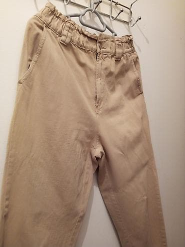 kambat şalvar: Bej rəngli qadın şalvarı - Model: Konusvari kəsim, yuxarıdan bir az — 5