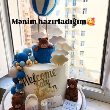 iş e: Öz evimdə keyfiyyətli məhsullarla tortlar bişirirəm.Çatdırılma — 2
