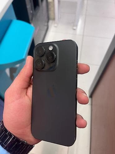 iphone 11 pro max original: IPhone 15 Pro, 128 GB, Black Titanium, Zəmanət, Barmaq izi, Face ID — 1