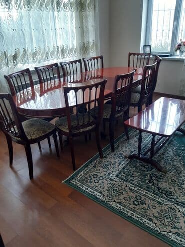 письменный стол купить: Qonaq otağı üçün, İşlənmiş, Açılan, Oval masa — 4