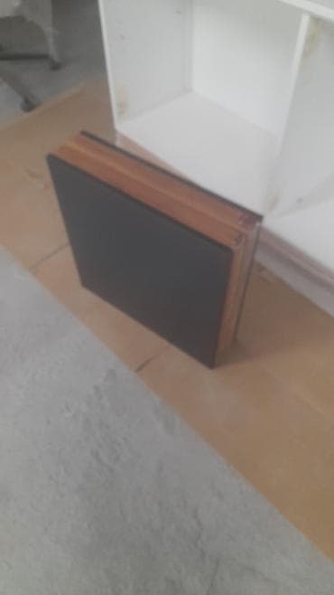 stol metbex: Qatlana bilən masa - Material: taxta karkas, tünd (qara) laminat üst — 2