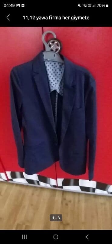 Uşaqlar üçün digər geyimlər: LC Waikiki uşaq geyim dəsti – 11-12 yaş üçün. - Tünd göy klassik — 1