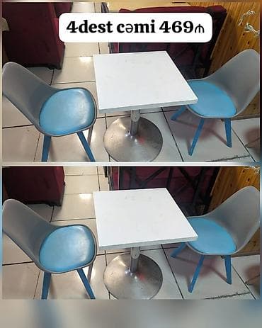 Restoran mebeli: Kafe uçun masa desti 4 dəst var hamısı birlikdə 469azn Əcəmi 7027 — 1