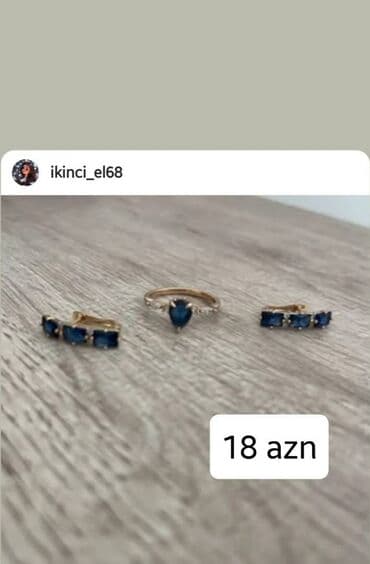 tek qas gumus uzuklerin qiymeti: Qaralmayan dəst yenidir — 1