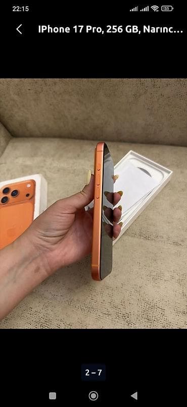 Elektronika: IPhone 17 Pro Max, 256 GB, Narıncı, Zəmanət, Simsiz şarj, Face ID — 4