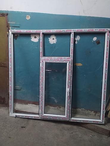 gencede qapi: PVC qapı-pəncərə dəsti - Material: ağ PVC profil (GLOBAL S-60 — 3