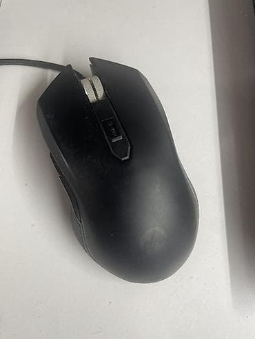 Kabelli oyun siçanı - Ergonomik sağəlli dizayn, mat qara örtük - — 1