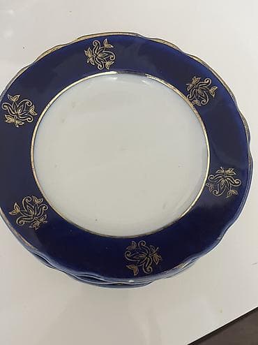 rəsim seti: Nahar dəsti, rəng - Göy, Farfor, 5 nəfərlik — 2