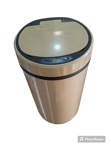 nomre qabi: Zibil qabı sensor Sensor Zibil qabı 3 ölçudə 2 rənde ağ ve qızılı reng — 4