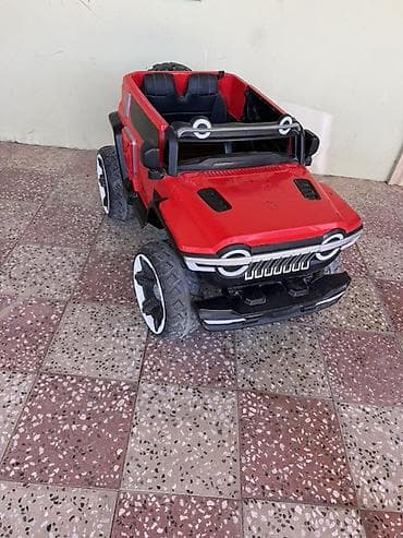 elekt: Uşaq elektrik avtomobili – qırmızı off-road jeep stilində - Güclü — 1