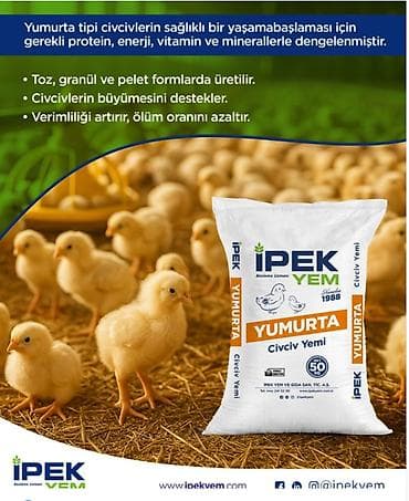 heyvan doşəyi: Məhsul: İPEK YEM – quşçuluq üçün peşəkar yem çeşidləri (Net 50 kq — 6