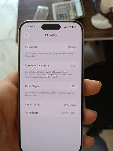 ön kamera: IPhone 15 Pro, 128 GB, Natural Titanium, Barmaq izi, Face ID — 9