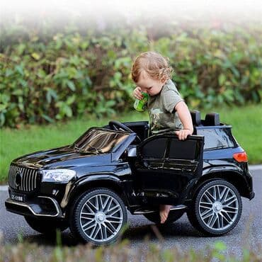 demir masin: Mercedes LT1198 uşaq elektrikli maşını / Məhsul qırmızı və qara — 5