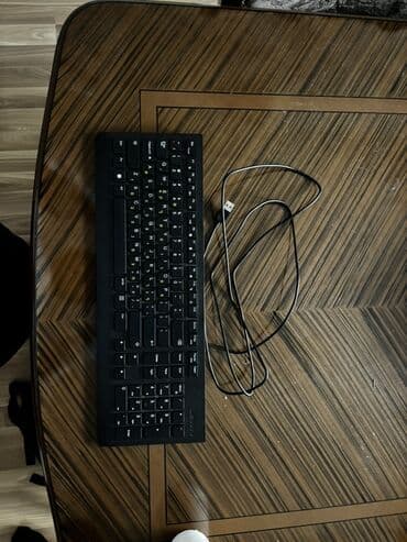 Noutbuklar üçün adapterlər: Lenovo USB klaviatura - Tam ölçülü, nazik korpuslu qara klaviatura - — 1