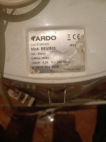 aristonlar: ARDO su qızdırıcısı (İtaliya istehsalı) Model: BEV/505 (Cod — 2